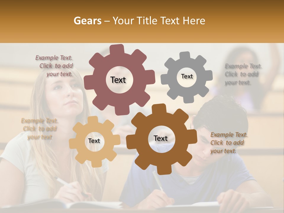 A Group Of People Sitting In A Lecture Hall PowerPoint Template