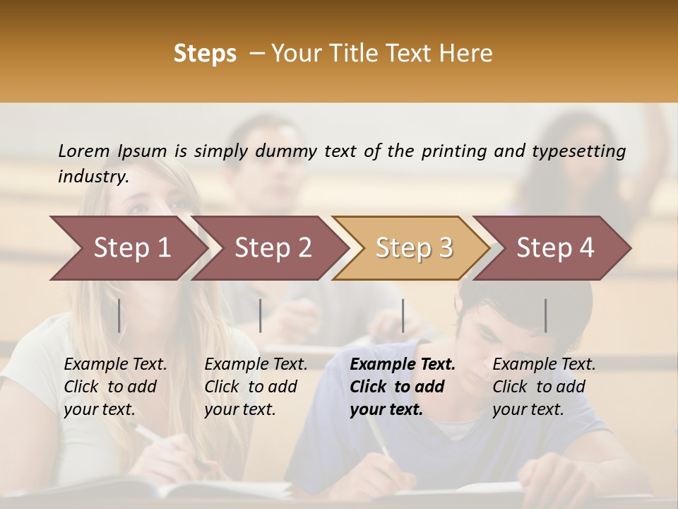 A Group Of People Sitting In A Lecture Hall PowerPoint Template