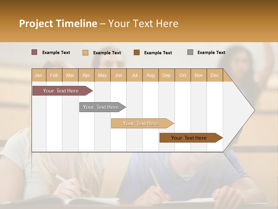 A Group Of People Sitting In A Lecture Hall PowerPoint Template