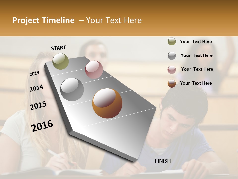 A Group Of People Sitting In A Lecture Hall PowerPoint Template