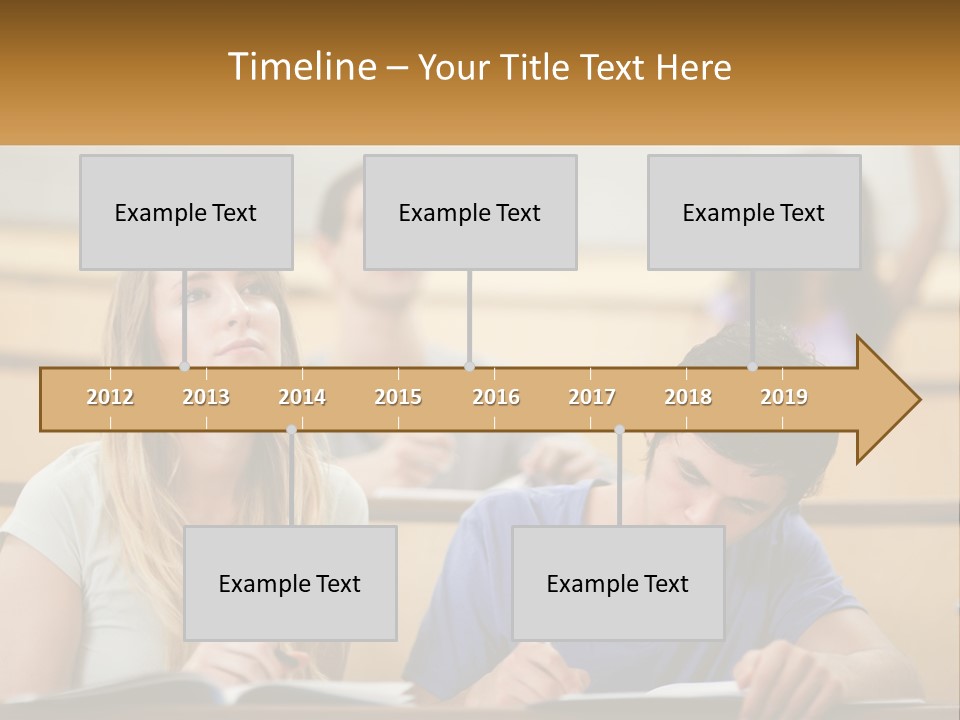 A Group Of People Sitting In A Lecture Hall PowerPoint Template