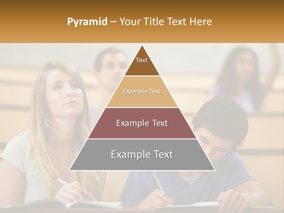 A Group Of People Sitting In A Lecture Hall PowerPoint Template