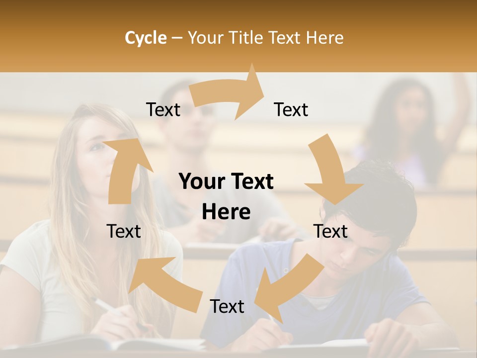 A Group Of People Sitting In A Lecture Hall PowerPoint Template