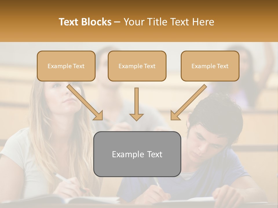 A Group Of People Sitting In A Lecture Hall PowerPoint Template
