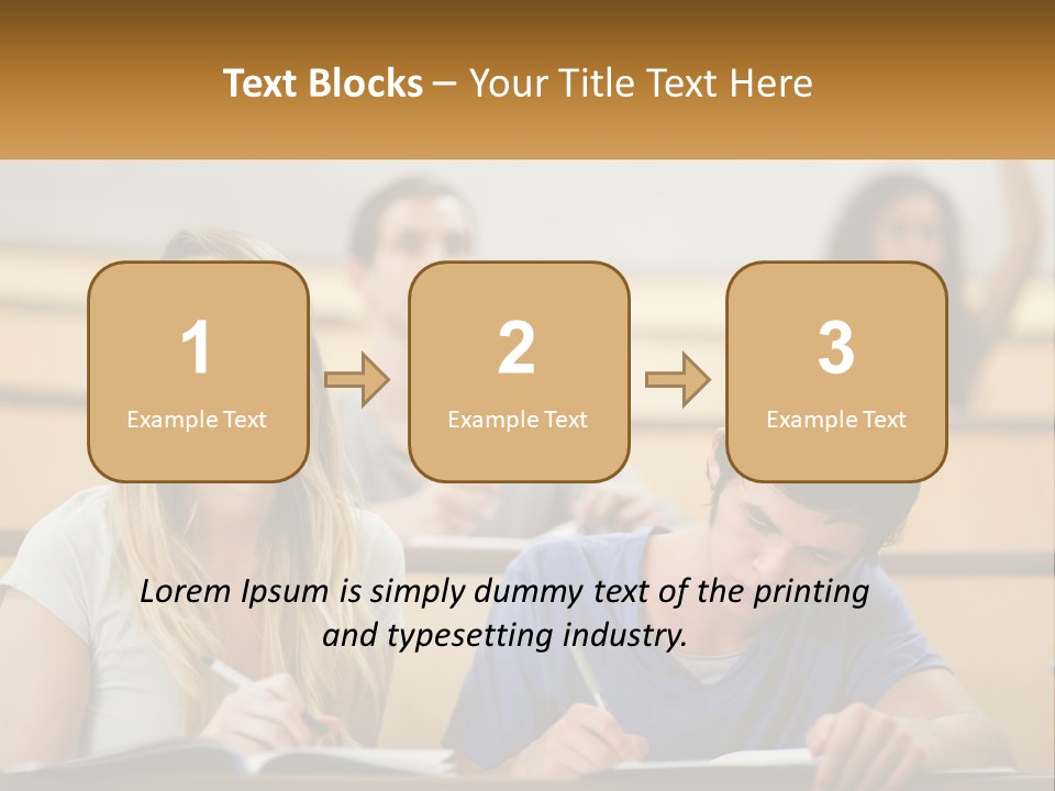 A Group Of People Sitting In A Lecture Hall PowerPoint Template