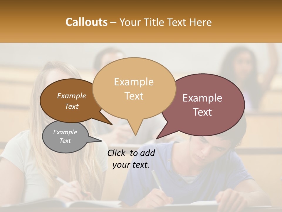 A Group Of People Sitting In A Lecture Hall PowerPoint Template