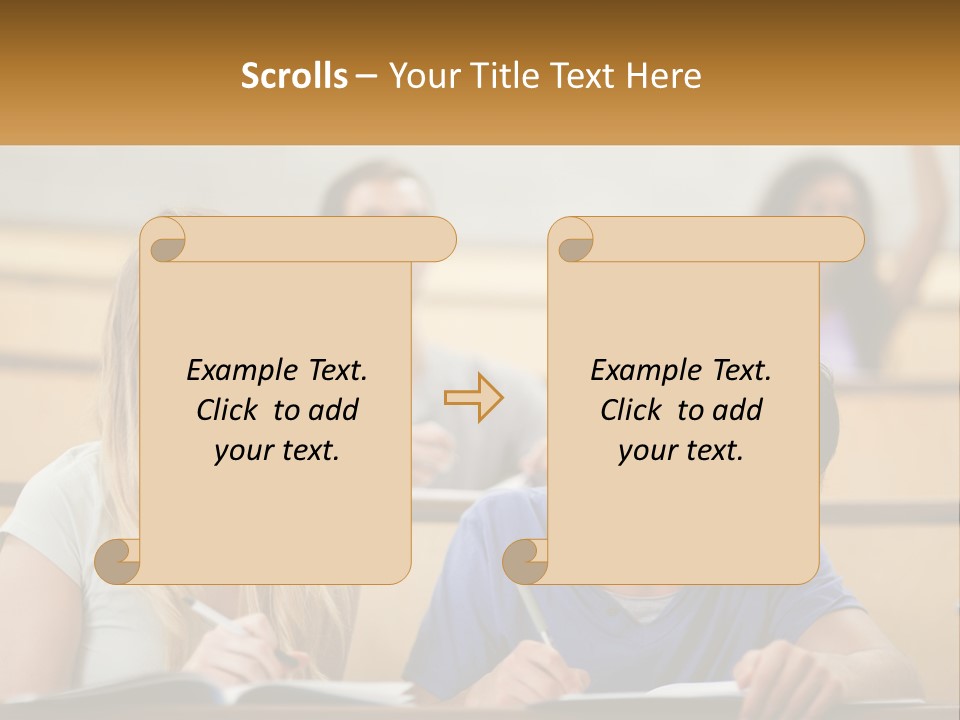 A Group Of People Sitting In A Lecture Hall PowerPoint Template