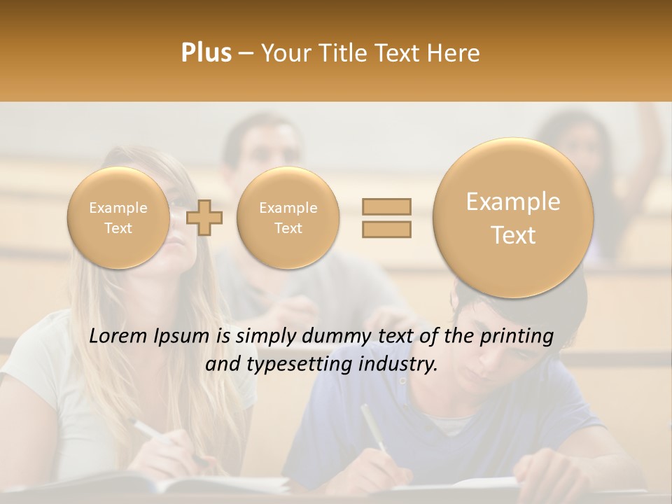 A Group Of People Sitting In A Lecture Hall PowerPoint Template