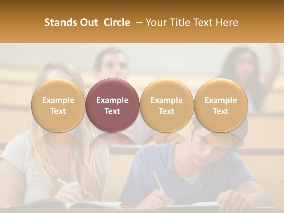 A Group Of People Sitting In A Lecture Hall PowerPoint Template