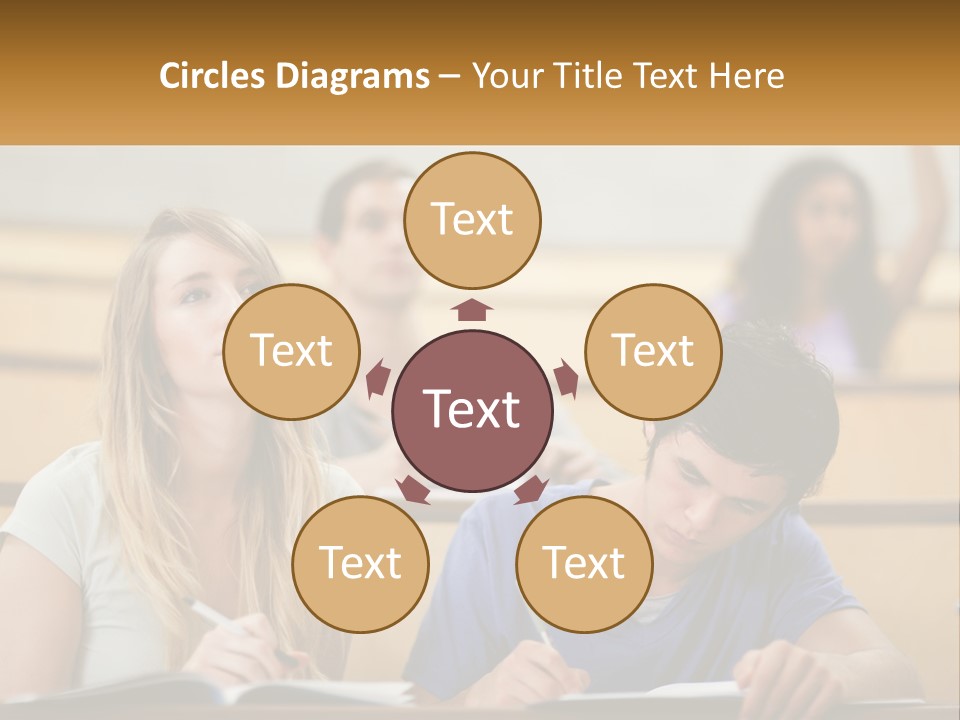 A Group Of People Sitting In A Lecture Hall PowerPoint Template