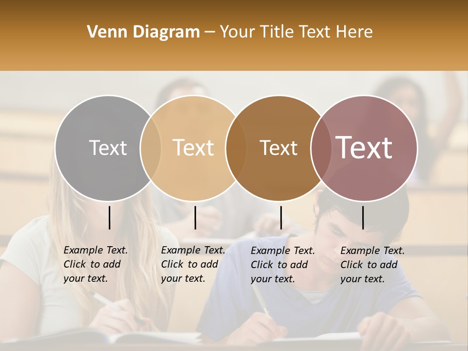 A Group Of People Sitting In A Lecture Hall PowerPoint Template