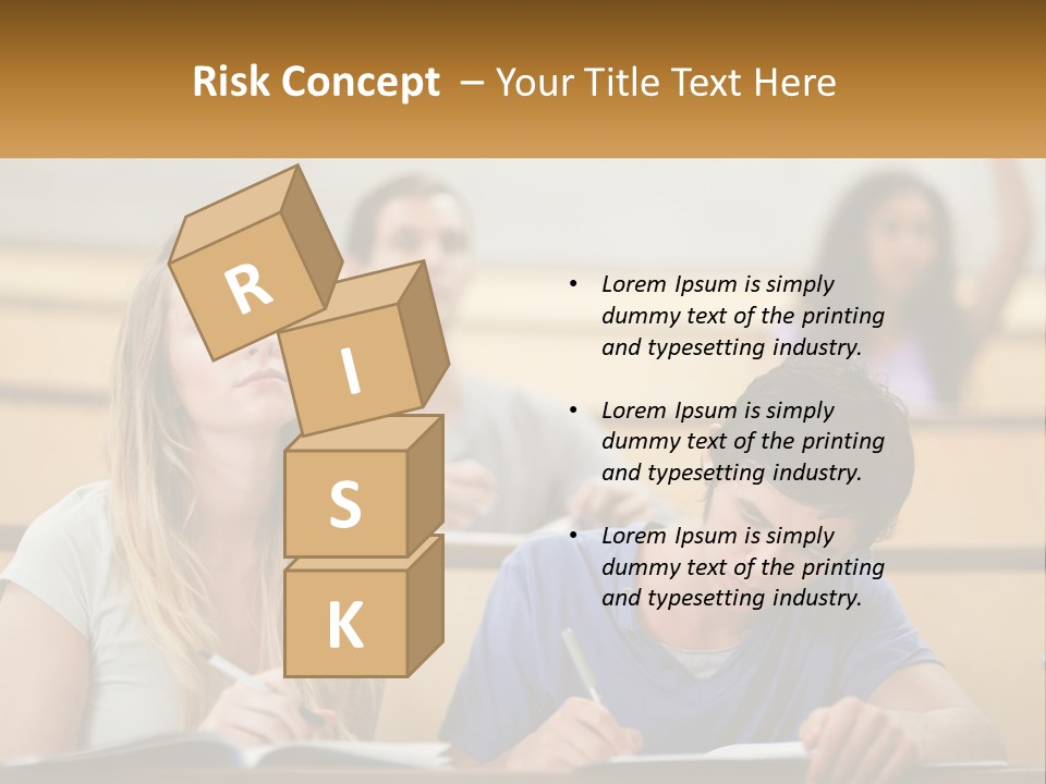 A Group Of People Sitting In A Lecture Hall PowerPoint Template