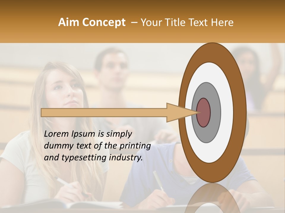 A Group Of People Sitting In A Lecture Hall PowerPoint Template