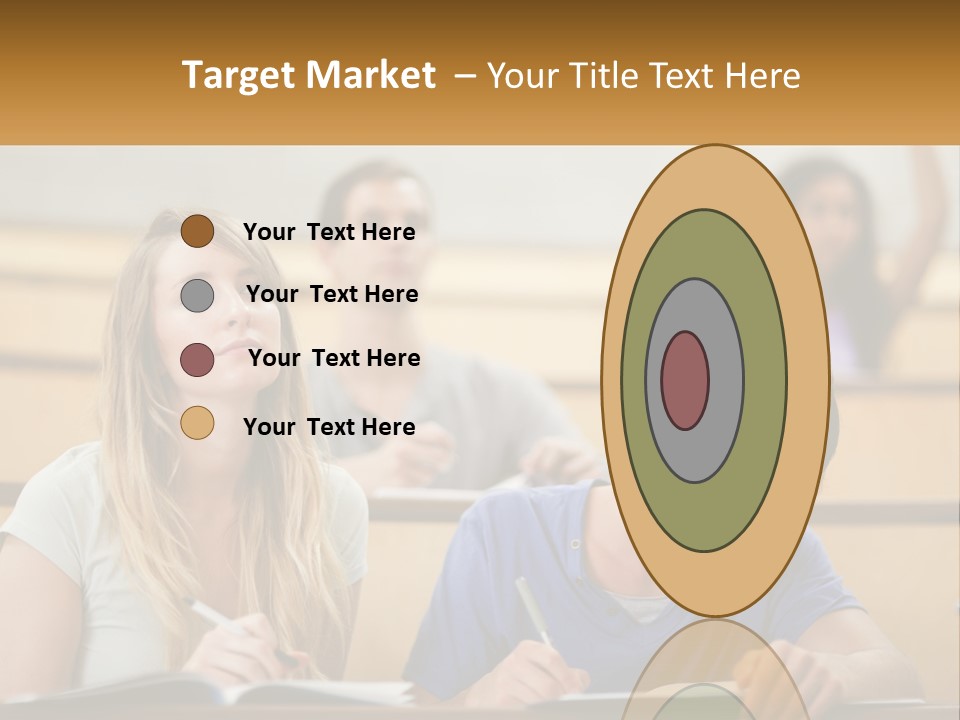 A Group Of People Sitting In A Lecture Hall PowerPoint Template