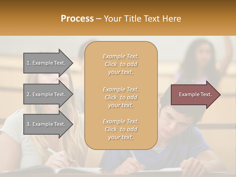 A Group Of People Sitting In A Lecture Hall PowerPoint Template