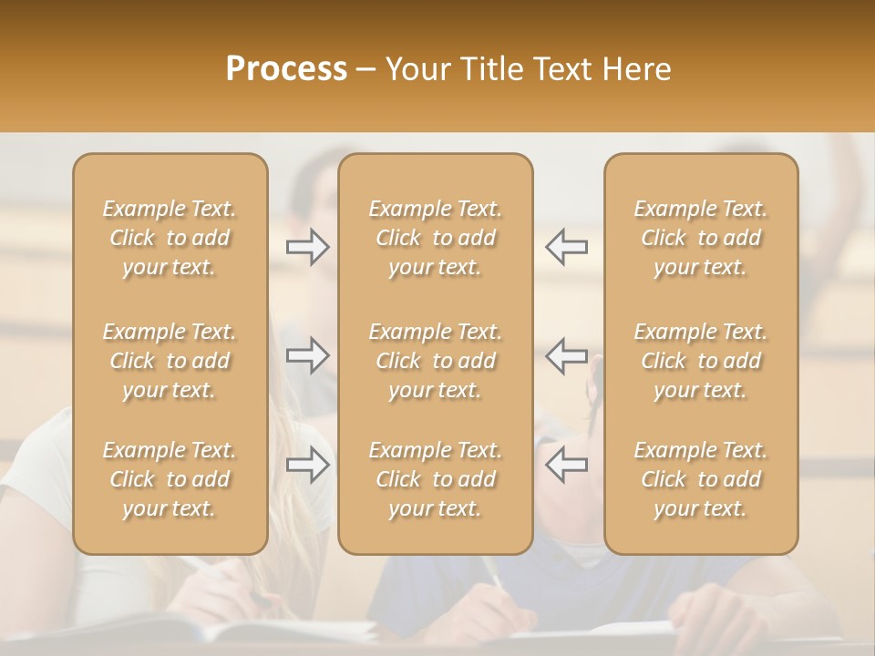 A Group Of People Sitting In A Lecture Hall PowerPoint Template