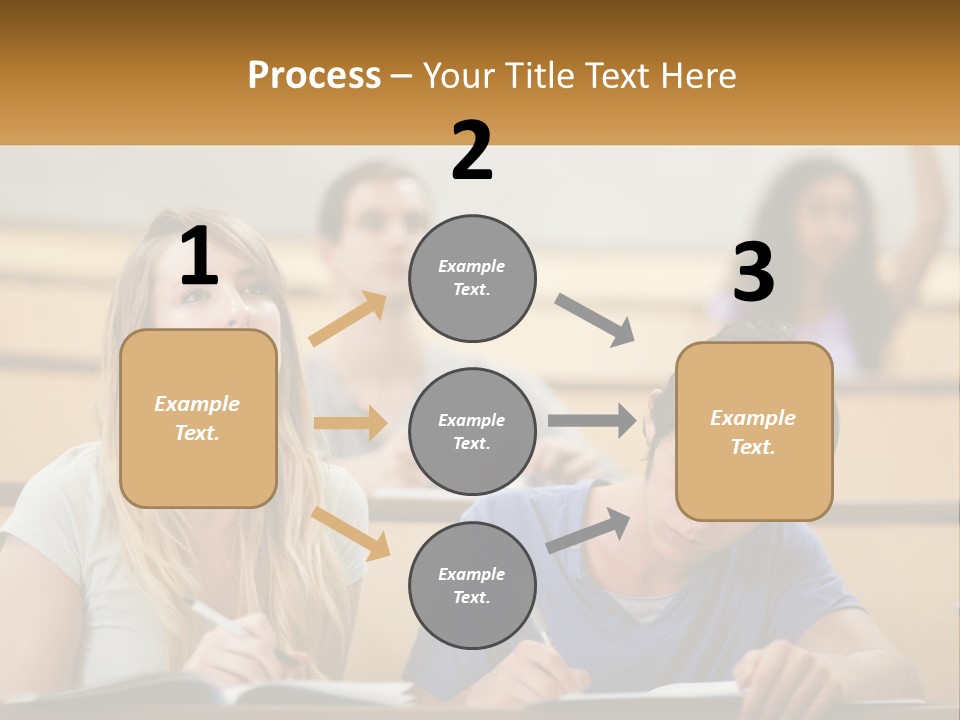 A Group Of People Sitting In A Lecture Hall PowerPoint Template