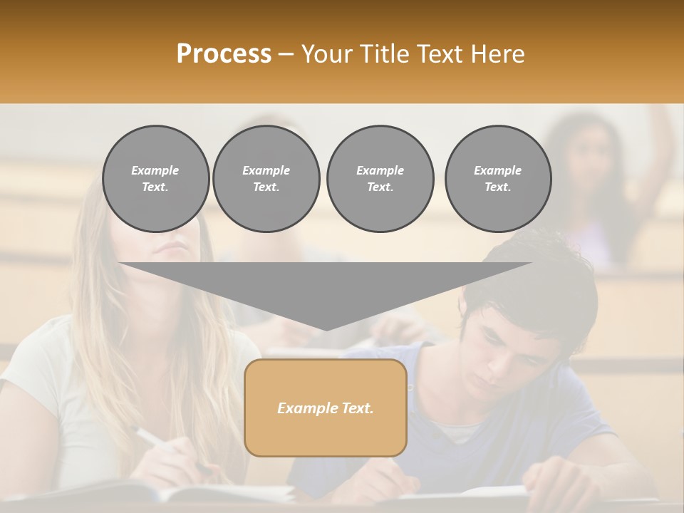 A Group Of People Sitting In A Lecture Hall PowerPoint Template