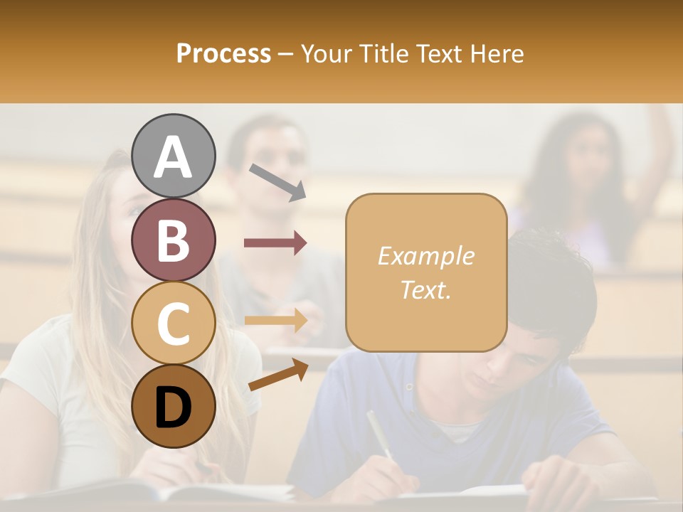 A Group Of People Sitting In A Lecture Hall PowerPoint Template