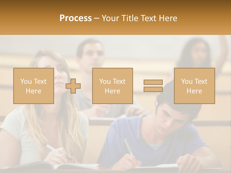 A Group Of People Sitting In A Lecture Hall PowerPoint Template