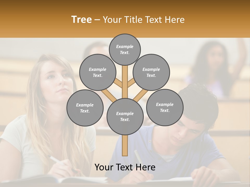 A Group Of People Sitting In A Lecture Hall PowerPoint Template