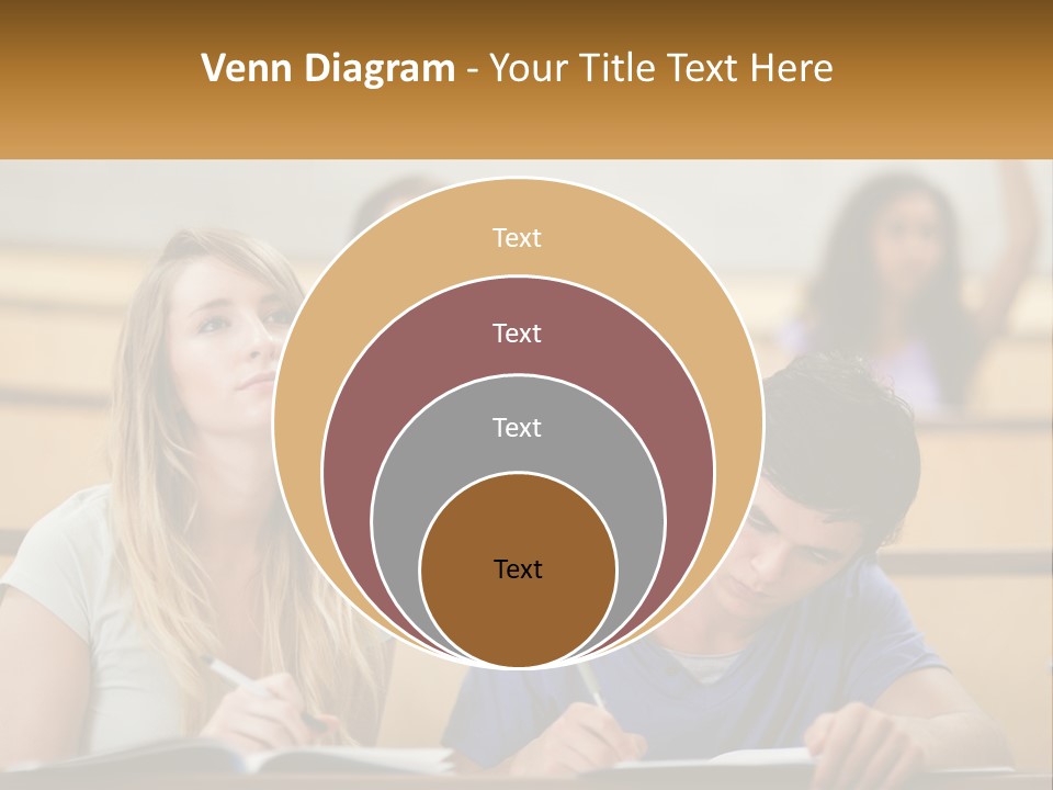 A Group Of People Sitting In A Lecture Hall PowerPoint Template