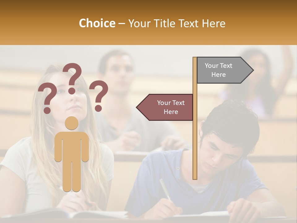 A Group Of People Sitting In A Lecture Hall PowerPoint Template