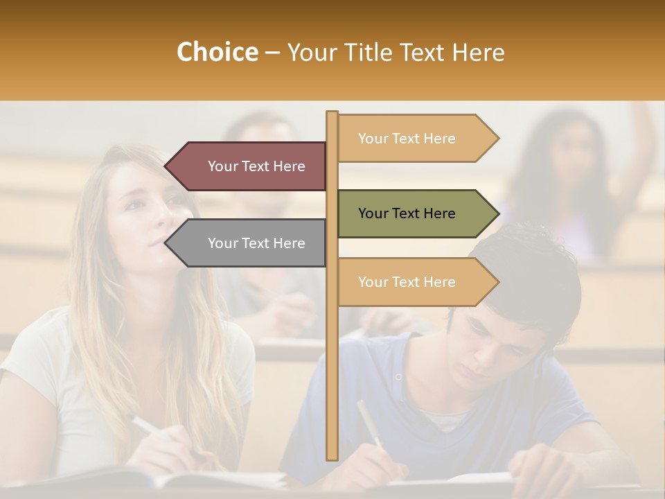 A Group Of People Sitting In A Lecture Hall PowerPoint Template