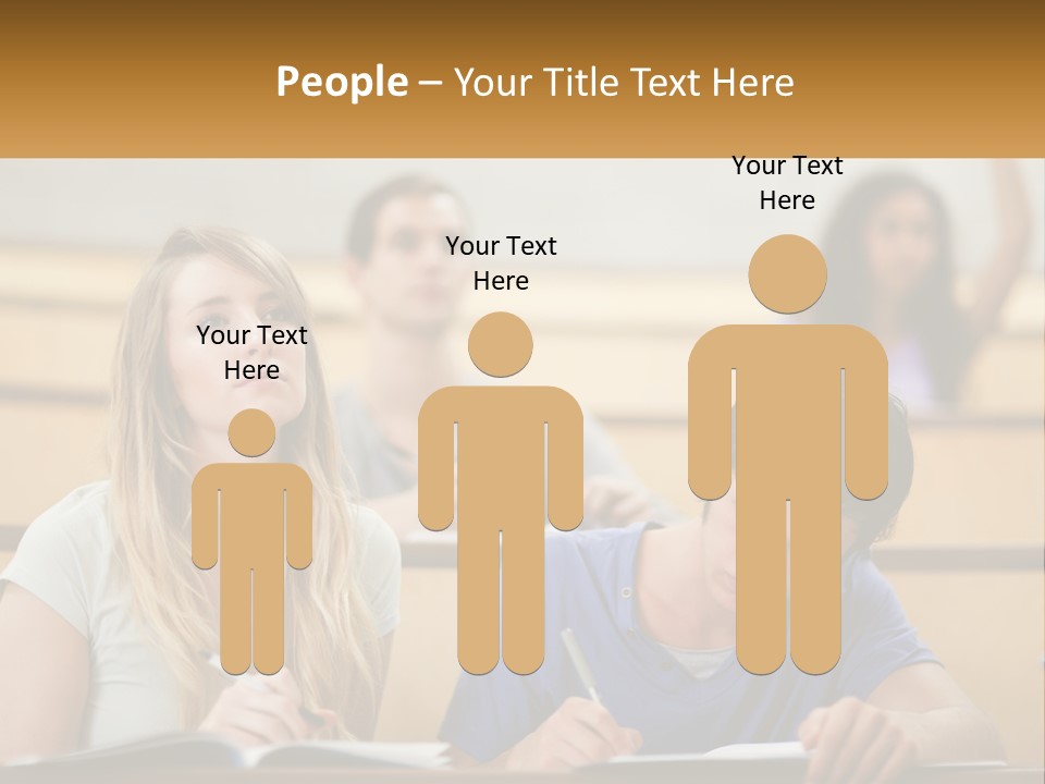 A Group Of People Sitting In A Lecture Hall PowerPoint Template