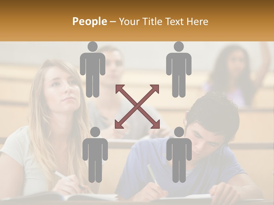 A Group Of People Sitting In A Lecture Hall PowerPoint Template