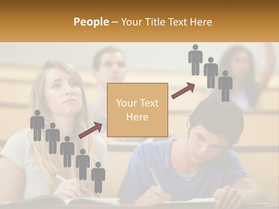 A Group Of People Sitting In A Lecture Hall PowerPoint Template