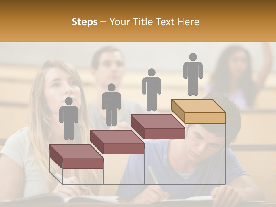 A Group Of People Sitting In A Lecture Hall PowerPoint Template