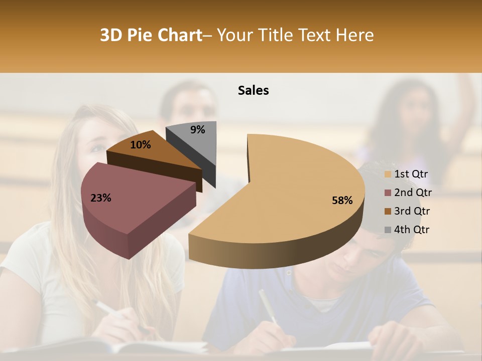 A Group Of People Sitting In A Lecture Hall PowerPoint Template