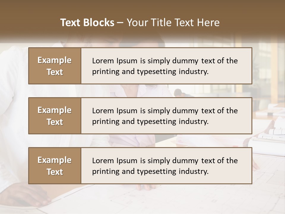 A Man And Woman Sitting At A Desk In An Office PowerPoint Template