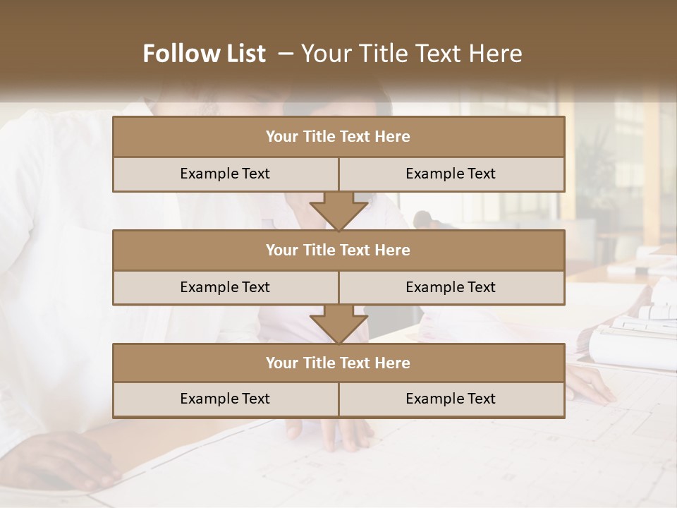 A Man And Woman Sitting At A Desk In An Office PowerPoint Template