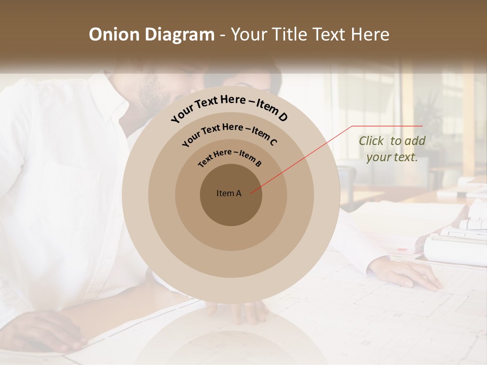 A Man And Woman Sitting At A Desk In An Office PowerPoint Template
