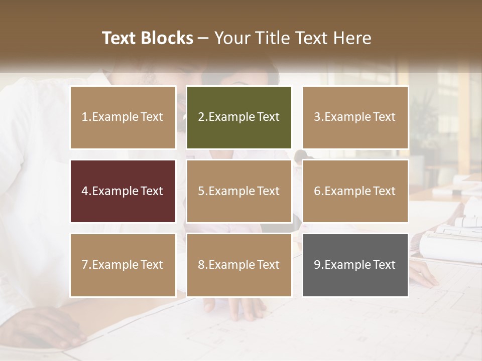 A Man And Woman Sitting At A Desk In An Office PowerPoint Template