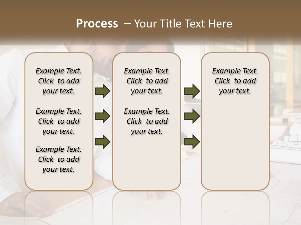A Man And Woman Sitting At A Desk In An Office PowerPoint Template