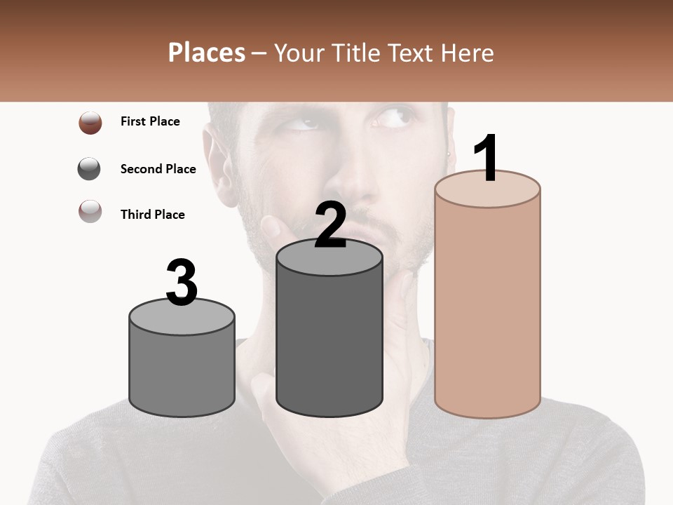 A Man Is Holding His Hand To His Face PowerPoint Template