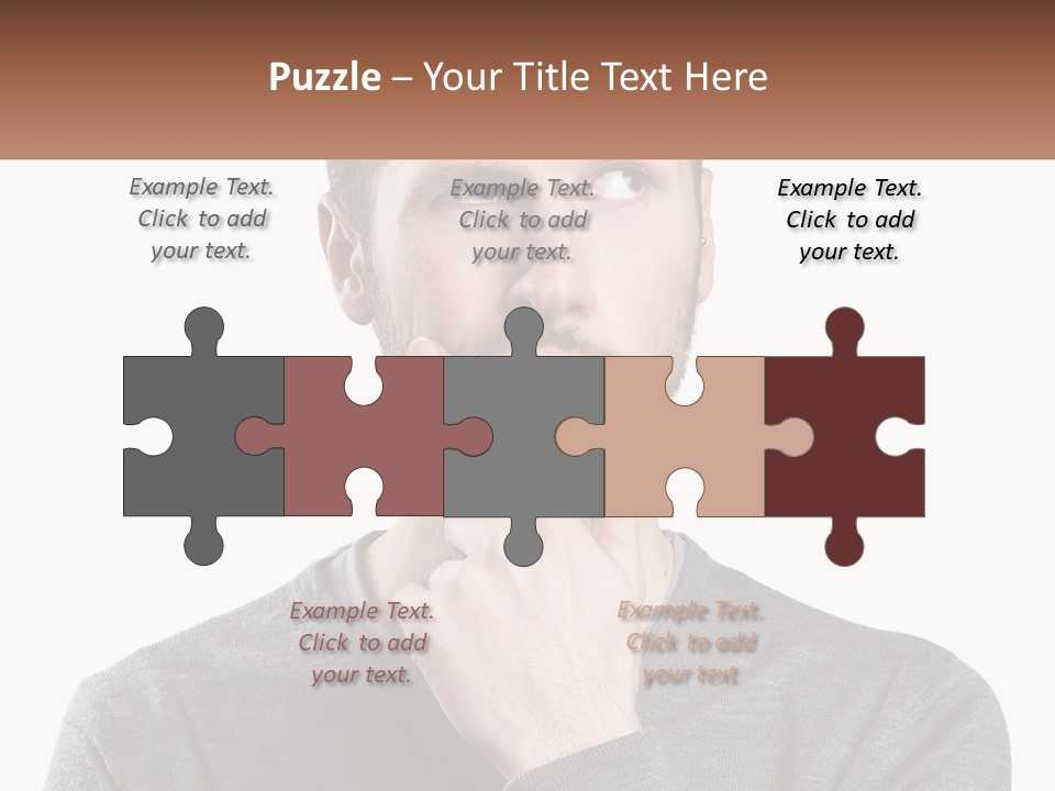 A Man Is Holding His Hand To His Face PowerPoint Template