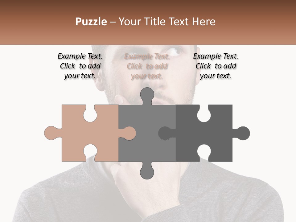 A Man Is Holding His Hand To His Face PowerPoint Template