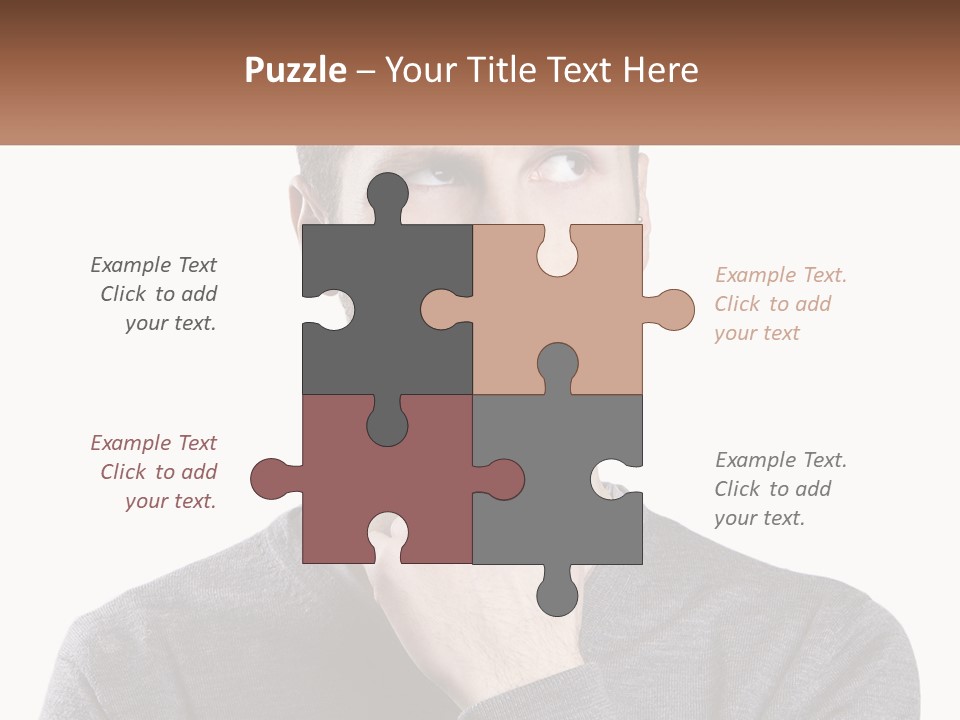 A Man Is Holding His Hand To His Face PowerPoint Template
