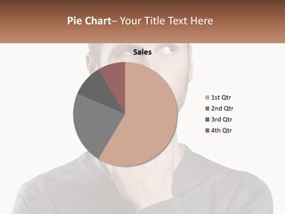 A Man Is Holding His Hand To His Face PowerPoint Template