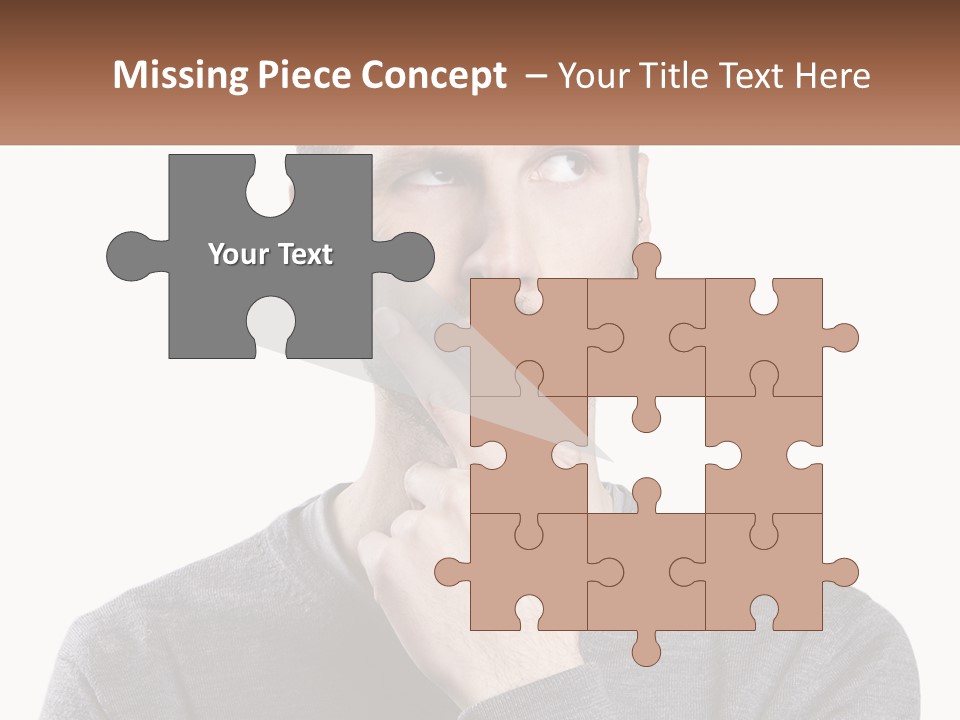 A Man Is Holding His Hand To His Face PowerPoint Template