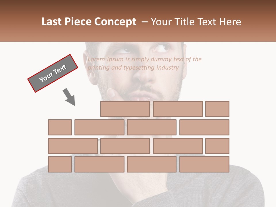 A Man Is Holding His Hand To His Face PowerPoint Template
