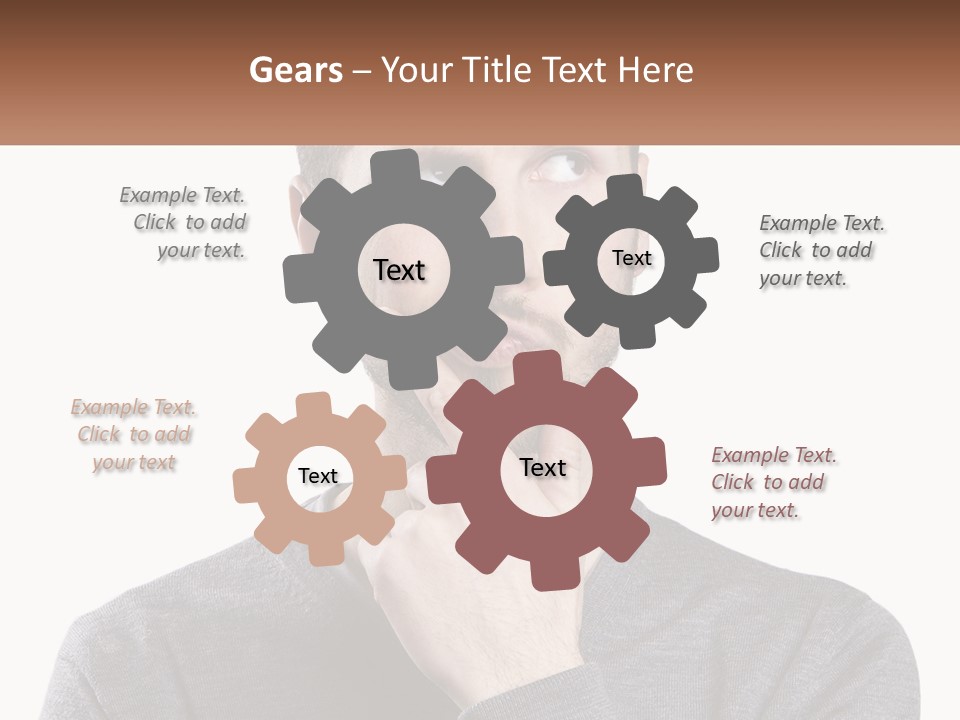 A Man Is Holding His Hand To His Face PowerPoint Template