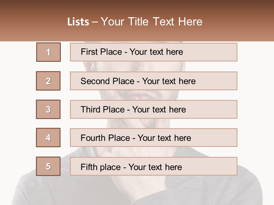 A Man Is Holding His Hand To His Face PowerPoint Template