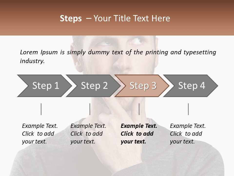 A Man Is Holding His Hand To His Face PowerPoint Template