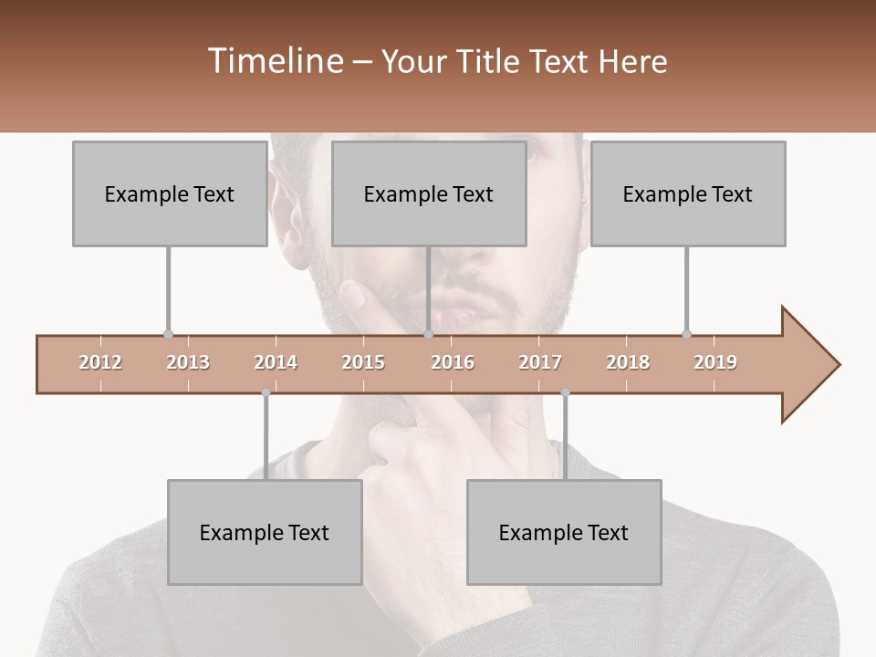 A Man Is Holding His Hand To His Face PowerPoint Template