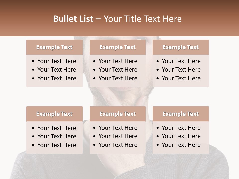 A Man Is Holding His Hand To His Face PowerPoint Template